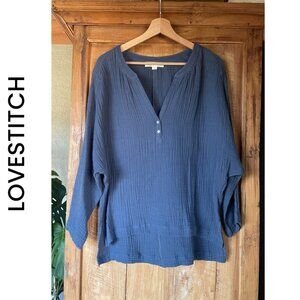 LOVESTITCH  I  Cotton Gauze Top  I  Size M
